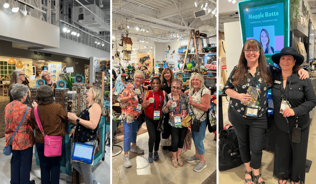 Various pictures of local Next Step sales representatives with their customers