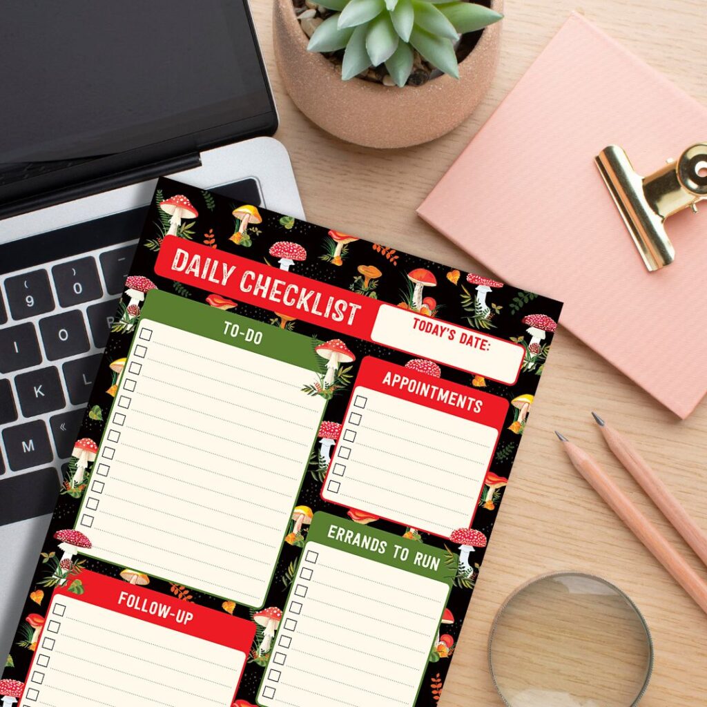 Daily agenda from Peter Pauper Press