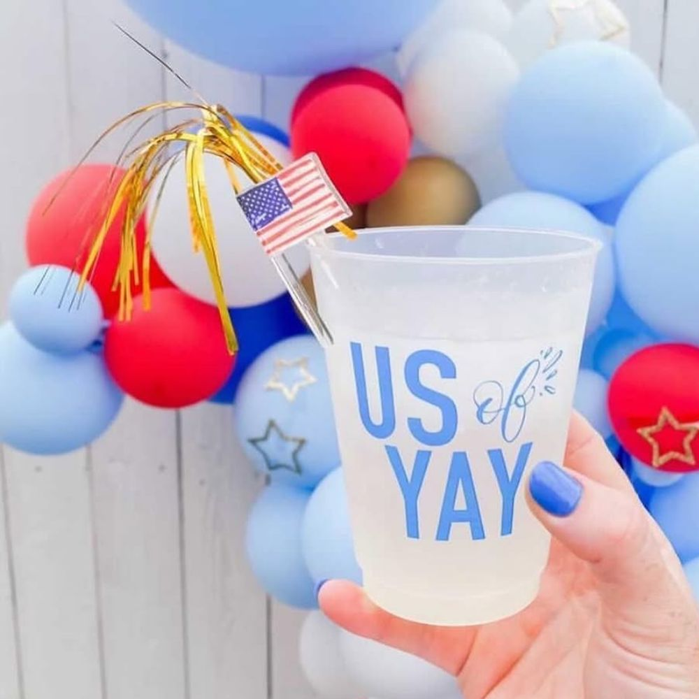XO Acrylics patriotic party supplies
